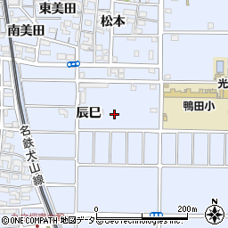 愛知県北名古屋市九之坪辰巳周辺の地図