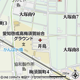 愛知県稲沢市梅須賀町江向周辺の地図