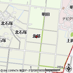 愛知県稲沢市祖父江町島本北部周辺の地図