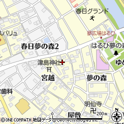 愛知県清須市春日郷裏周辺の地図