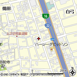 愛知県清須市春日川中周辺の地図
