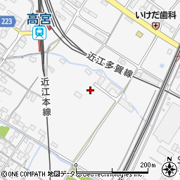 滋賀県彦根市高宮町周辺の地図