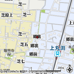 愛知県稲沢市祖父江町三丸渕郷裏周辺の地図