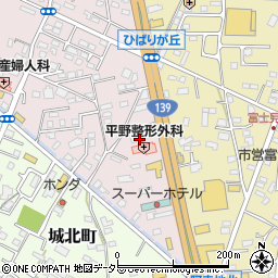 静岡県富士宮市ひばりが丘416周辺の地図