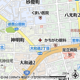 愛知県春日井市神明町2周辺の地図