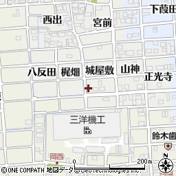 愛知県北名古屋市野崎周辺の地図