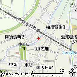 愛知県稲沢市梅須賀町午新田周辺の地図