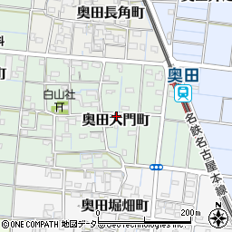 愛知県稲沢市奥田大門町周辺の地図