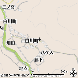 愛知県豊田市白川町上ノ山周辺の地図