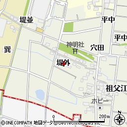 愛知県稲沢市祖父江町島本堤外周辺の地図