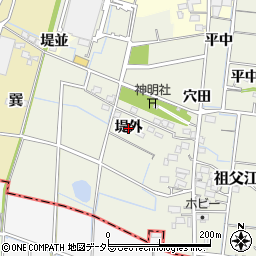 愛知県稲沢市祖父江町島本（堤外）周辺の地図