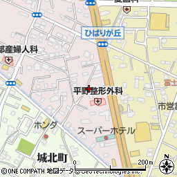 静岡県富士宮市ひばりが丘407周辺の地図