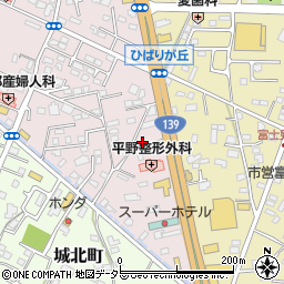静岡県富士宮市ひばりが丘408周辺の地図