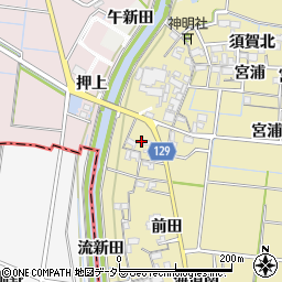 愛知県稲沢市祖父江町甲新田（高須賀）周辺の地図