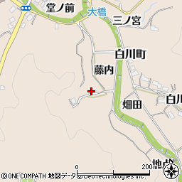 愛知県豊田市白川町藤内周辺の地図