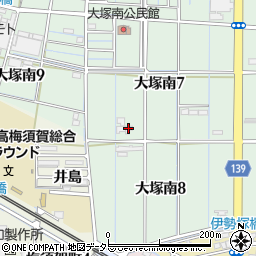 愛知県稲沢市大塚南7丁目38周辺の地図