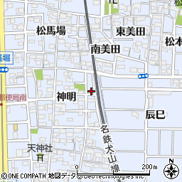 愛知県北名古屋市九之坪神明72周辺の地図