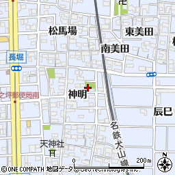 愛知県北名古屋市九之坪神明52周辺の地図