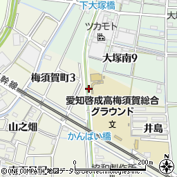 愛知県稲沢市梅須賀町唐人周辺の地図