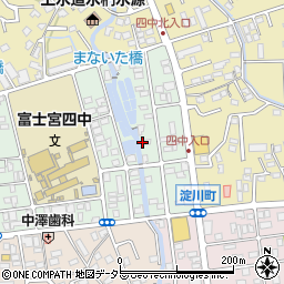静岡県富士宮市穂波町周辺の地図