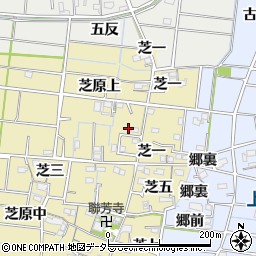 愛知県稲沢市祖父江町甲新田芝二3-5周辺の地図