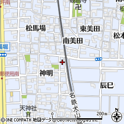 愛知県北名古屋市九之坪神明70周辺の地図