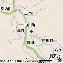 愛知県豊田市白川町畑田周辺の地図