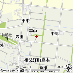 愛知県稲沢市祖父江町島本穴田1841周辺の地図