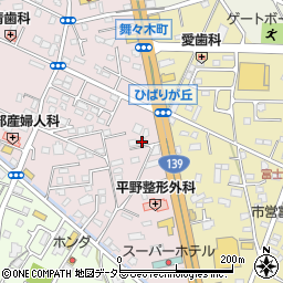 静岡県富士宮市ひばりが丘385周辺の地図