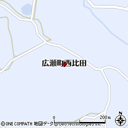 島根県安来市広瀬町西比田周辺の地図