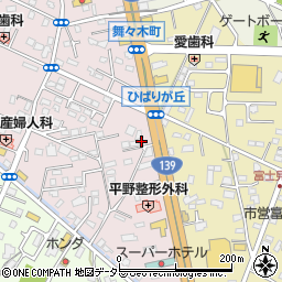 静岡県富士宮市ひばりが丘386周辺の地図