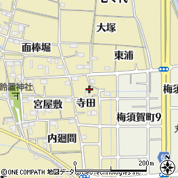 愛知県稲沢市矢合町寺田1221周辺の地図