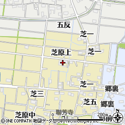 愛知県稲沢市祖父江町甲新田芝原上周辺の地図