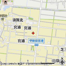 愛知県稲沢市祖父江町甲新田甲上周辺の地図