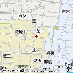 愛知県稲沢市祖父江町甲新田芝一17周辺の地図