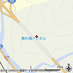 美杉郷トンネル周辺の地図