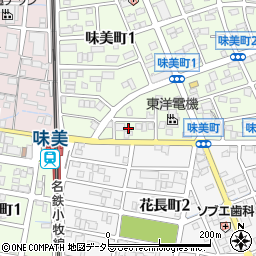 愛知県春日井市味美町1丁目16周辺の地図