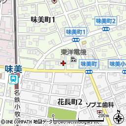 愛知県春日井市味美町1丁目20周辺の地図