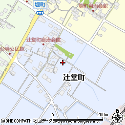滋賀県彦根市辻堂町周辺の地図