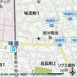 愛知県春日井市味美町1丁目17周辺の地図