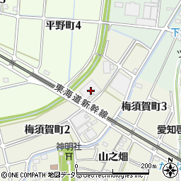 愛知県稲沢市梅須賀町3丁目15周辺の地図