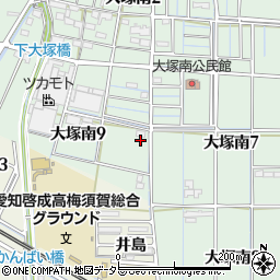 愛知県稲沢市大塚南9丁目132周辺の地図