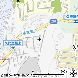 神奈川県横須賀市久比里2丁目20-39周辺の地図