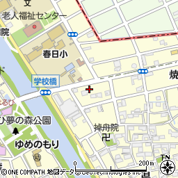 愛知県清須市春日社子地周辺の地図