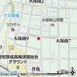愛知県稲沢市大塚南9丁目127周辺の地図