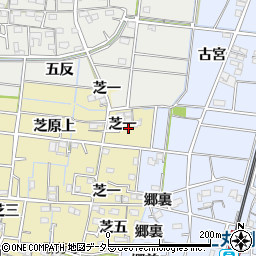 愛知県稲沢市祖父江町甲新田芝一23周辺の地図