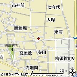 愛知県稲沢市矢合町東浦1365周辺の地図