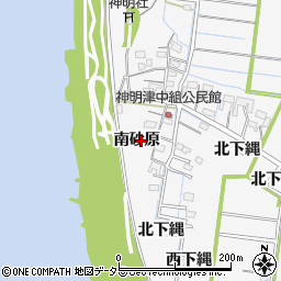 愛知県稲沢市祖父江町神明津南砂原周辺の地図