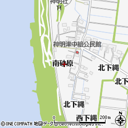 愛知県稲沢市祖父江町神明津（南砂原）周辺の地図