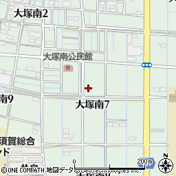 愛知県稲沢市大塚南7丁目周辺の地図